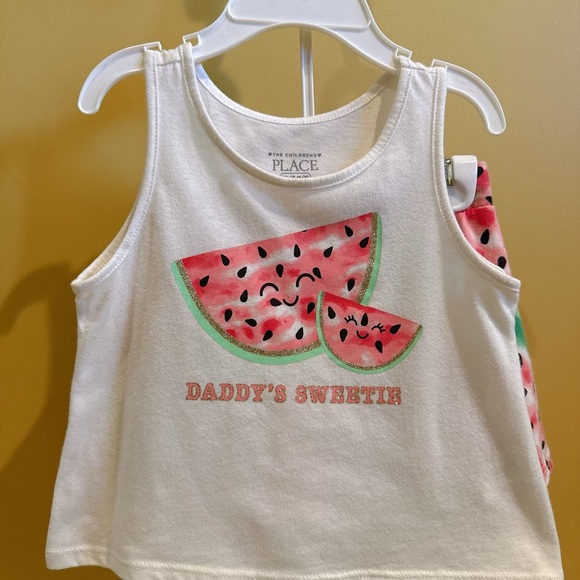 1 Colorful Kids Sleeveless Dress and 1 Watermelon theme 2 pieces outfit - Picture 6 of 10